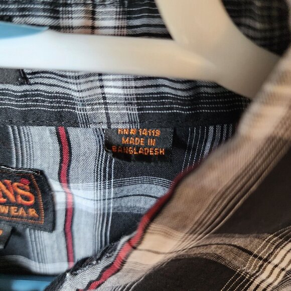 2x VTG Ely Plains BIG MAN Plaid Pearl Snap Short Sleeve Western Shirt Size 2X - Picture 16 of 16